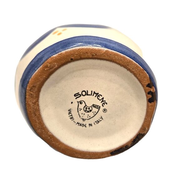 SOLIMENE POTTERY VIETRI Italian Hand Painted Pitcher Jug Chicken Hen 8.5'' - Picture 5 of 5